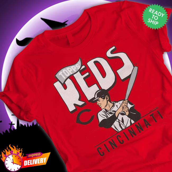 Official MLB x Topps Cincinnati Reds shirt, hoodie, sweater, long