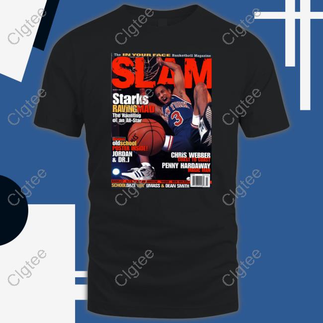 Jalen Brunson Wearing Slam Cover John Starks Raving Mad The Haunting Of An All  Star T Shirt - Snowshirt