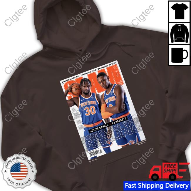 Official Slam Cover Julius Randle & Rj Barrett Restore The Feeling Shirt Official Slam Cover Julius Randle & Rj Barrett Restore The Feeling Shirt