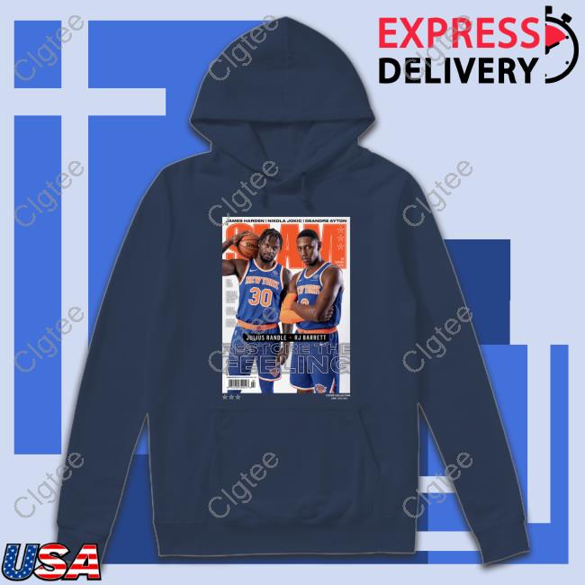 Official Slam Cover Julius Randle & Rj Barrett Restore The Feeling Shirt Official Slam Cover Julius Randle & Rj Barrett Restore The Feeling Shirt