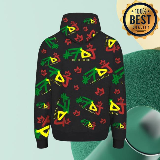 Official Maluma Clothing Store Shop Merch #7Dj Color Logo All Over Print Sweatshirt 3D Aop