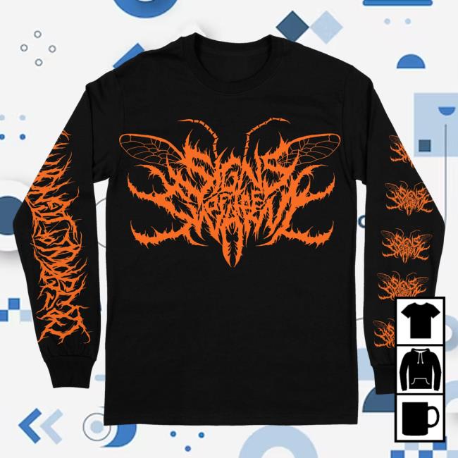 Official Signs Of The Swarm Rising Merch Signs Of The Swarm - Orange Logo Long Sleeve Top Shirt Risingmerch Official Signs Of The Swarm Rising Merch Signs Of The Swarm - Orange Logo Long Sleeve Top Shirt Risingmerch