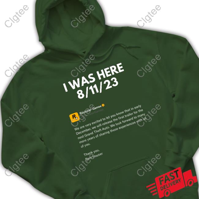 I Was Here 8/11/23 Rockstar Games Long Sleeved T Shirt I Was Here 8/11/23 Rockstar Games Long Sleeved T Shirt