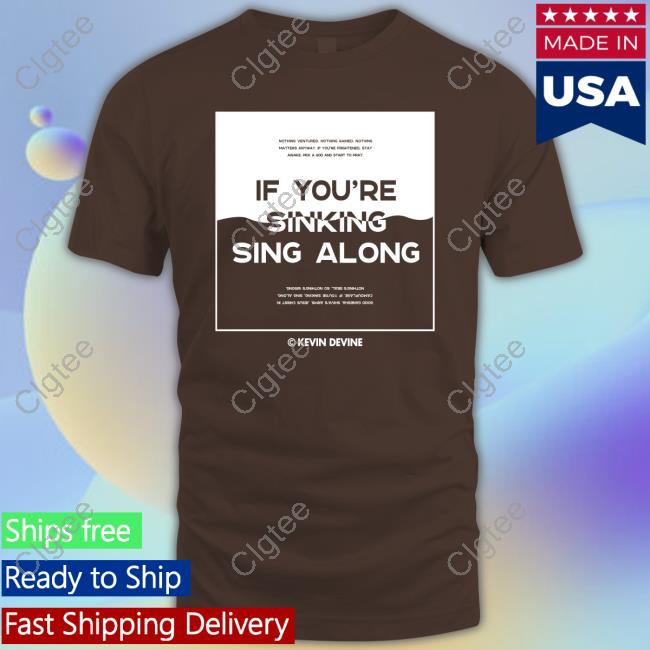 Official Kevin Devine - Sinking Crewneck Sweatshirt Official Kevin Devine - Sinking Crewneck Sweatshirt